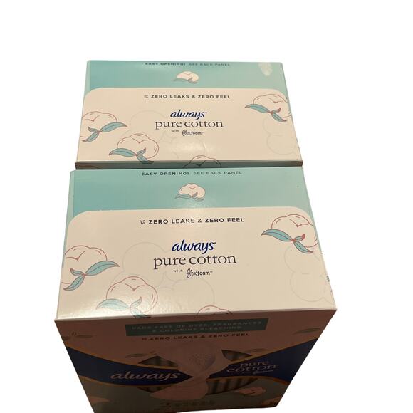 Always Heavy Flow Pads (80) NEW Pure Cotton Flexfoam Size 2 - Picture 5 of 5
